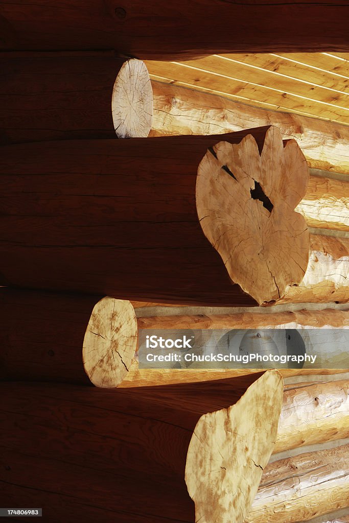 Architettura astratto Log Cabin - Foto stock royalty-free di Albero