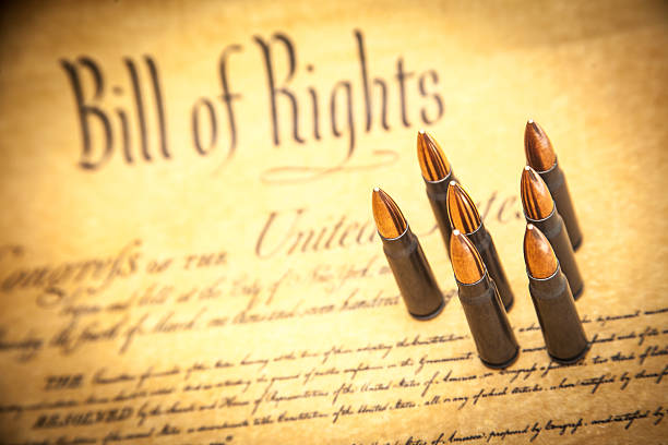 istock Right to Bear Arms, Bullets on Bill of Rights 174806992