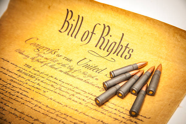 istock Bullets on Bill of Rights Freedom to Bear Arms 174807306
