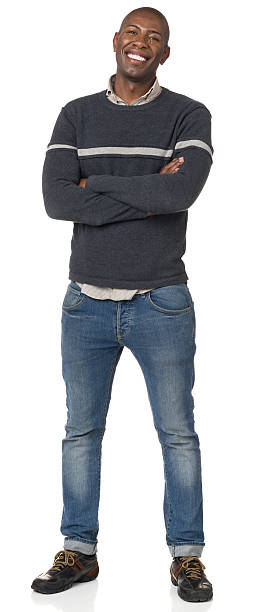 istock Happy Laughing Young Man Full Length Standing Portrait 174807389