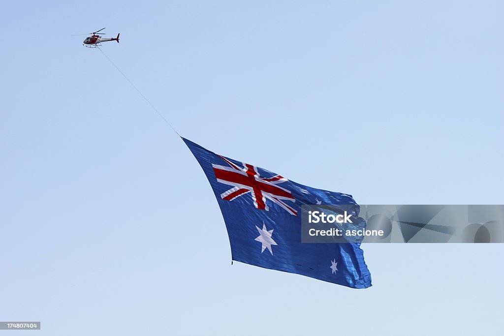 Австралийский флаг - Стоковые фото Вертолёт роялти-фри