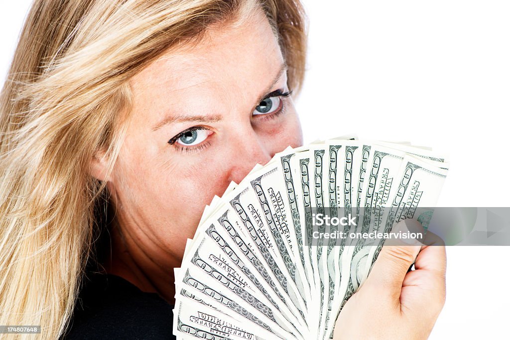 Mujer con dinero - Foto de stock de Abundancia libre de derechos