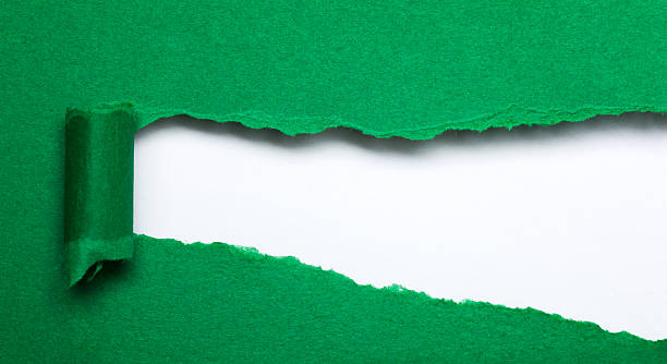 istock Torn Green Paper Background; Add Your Wording 174807718