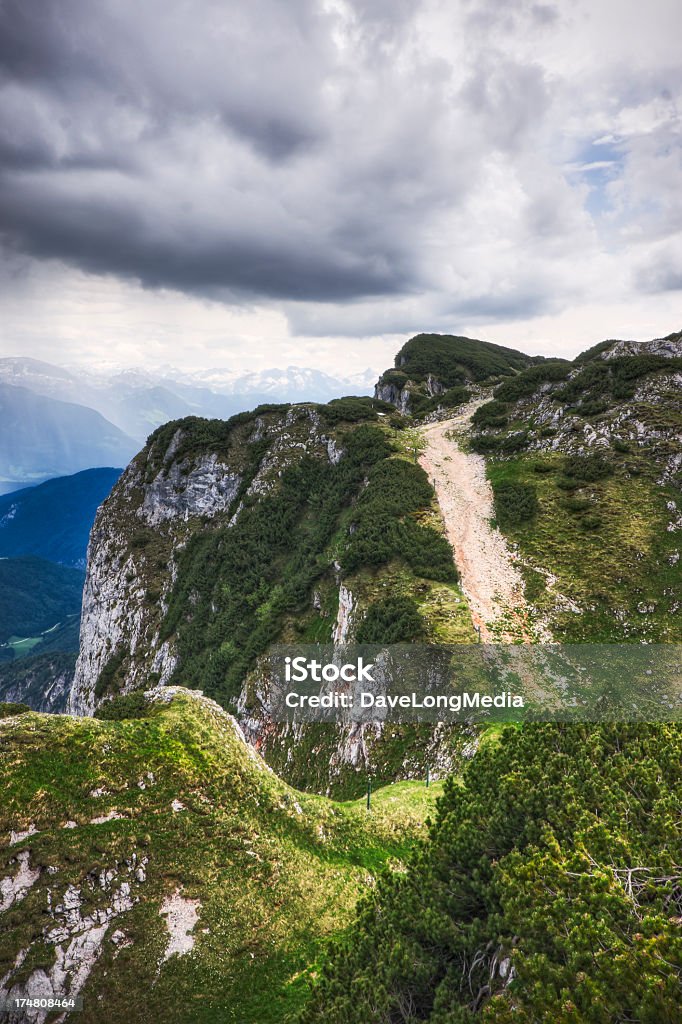 Wanderweg zum Gipfel, Alpine - Lizenzfrei Alpen Stock-Foto