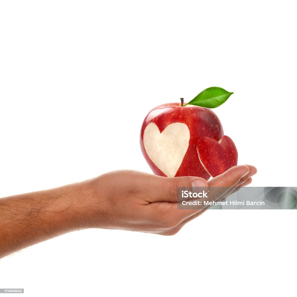 Símbolo do Coração de maçã vermelha - Royalty-free Individualidade Foto de stock