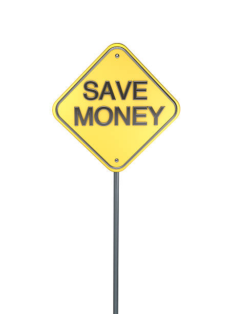istock Save Money Road Sign 174808740