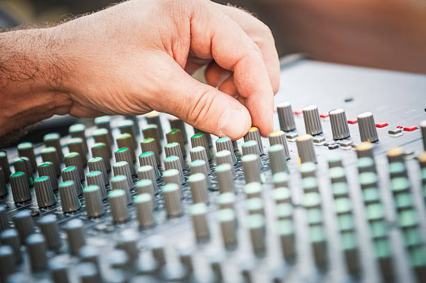istock Sound mixer close up with hand 174808791