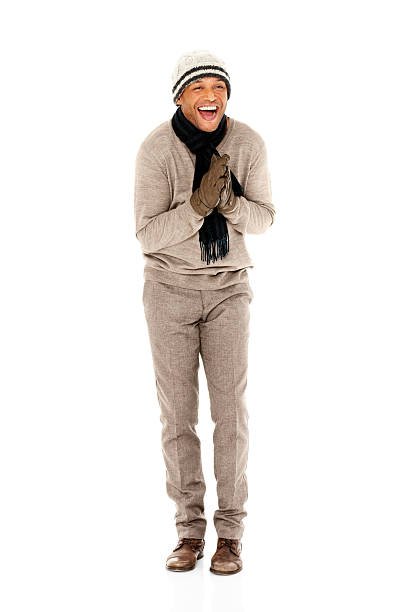 istock Mature guy in winter wear feeling cold smiling 174808793