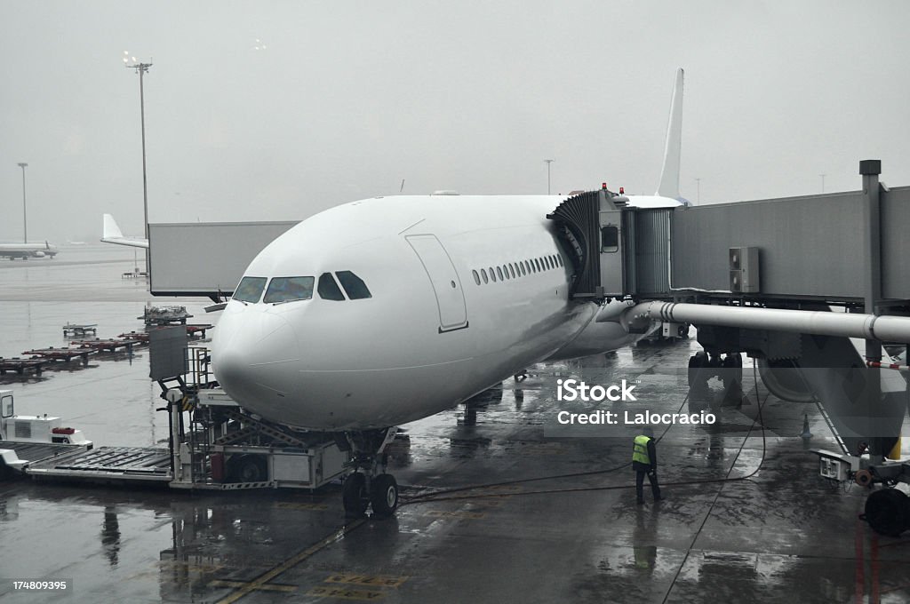 Airplane Airport Heathrow Airport Stock Photo