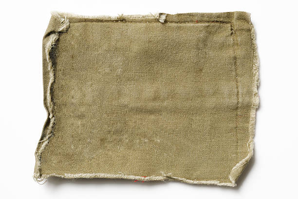 istock Isolated shot of old blank clothes label on white background 174809723