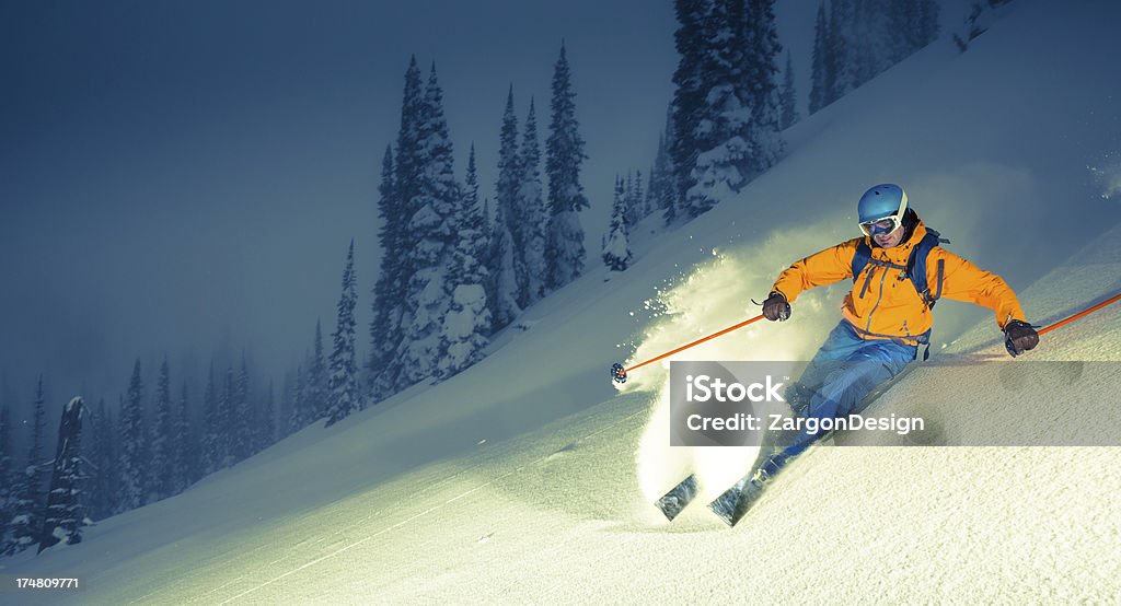 Порошок на лыжах - Стоковые фото Британская Колумбия роялти-фри