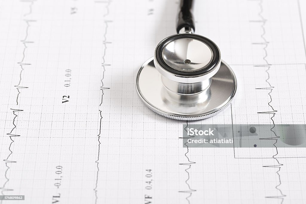 electrocardiography, 청진기 - 로열티 프리 0명 스톡 사진