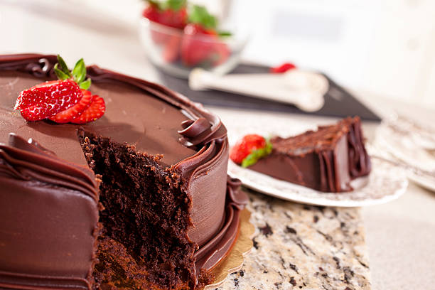 istock Chocolate Cake with Strawberries in domestic kitchen. 174810143