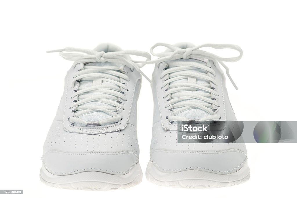 Branco sapatos de - Royalty-free Atar Cordão de Sapato Foto de stock