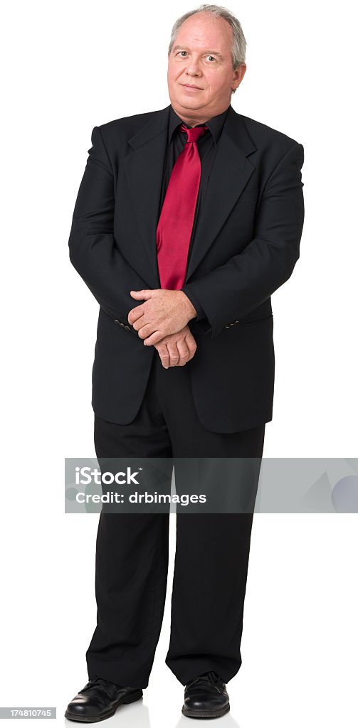 Ritratto di uomo maturo piedi - Foto stock royalty-free di Sovrappeso