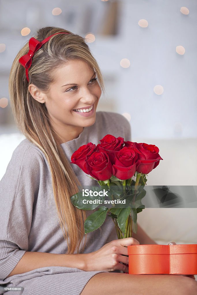 Mulher bonita. - Royalty-free Bouquet Foto de stock