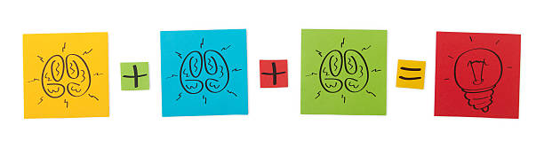 istock Concept of joint brainstorming. Colored paper sheets. 174810844
