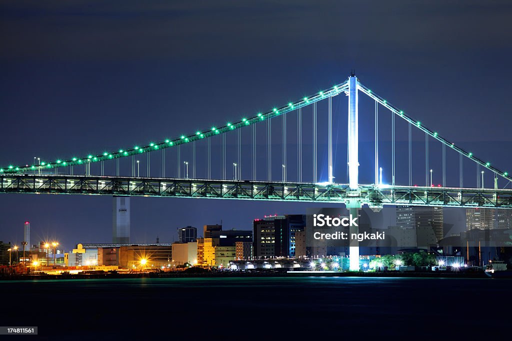 Ponte de arco-íris cross Baía de Tóquio - Royalty-free Ao Ar Livre Foto de stock