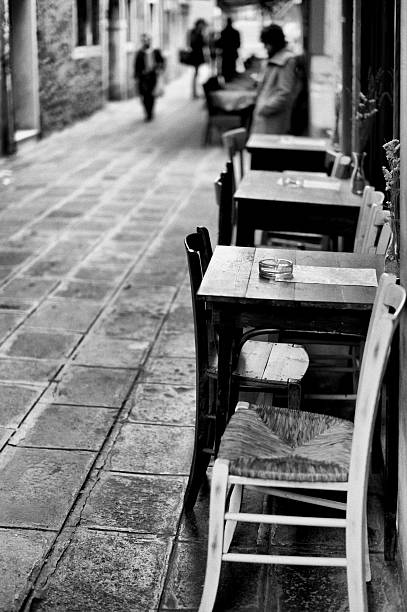 istock Old Restaurant in Venice. Black and White 174811627
