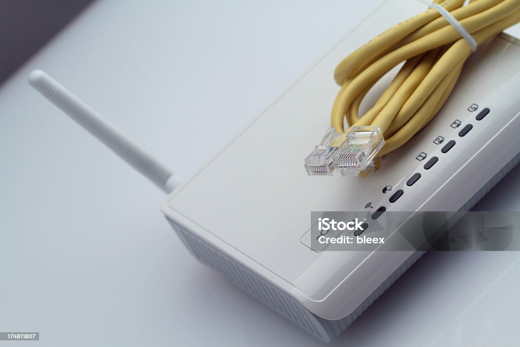 router Wi-Fi - Royalty-free Computador Foto de stock