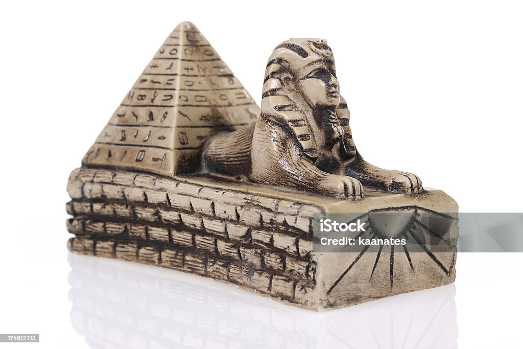 Esfinge e a grande pirâmide - Foto de stock de Arcaico royalty-free