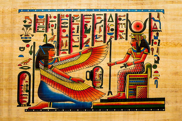 ilustrações de stock, clip art, desenhos animados e ícones de papiro egípcio antigo - cleopatra pharaoh ancient egyptian culture women