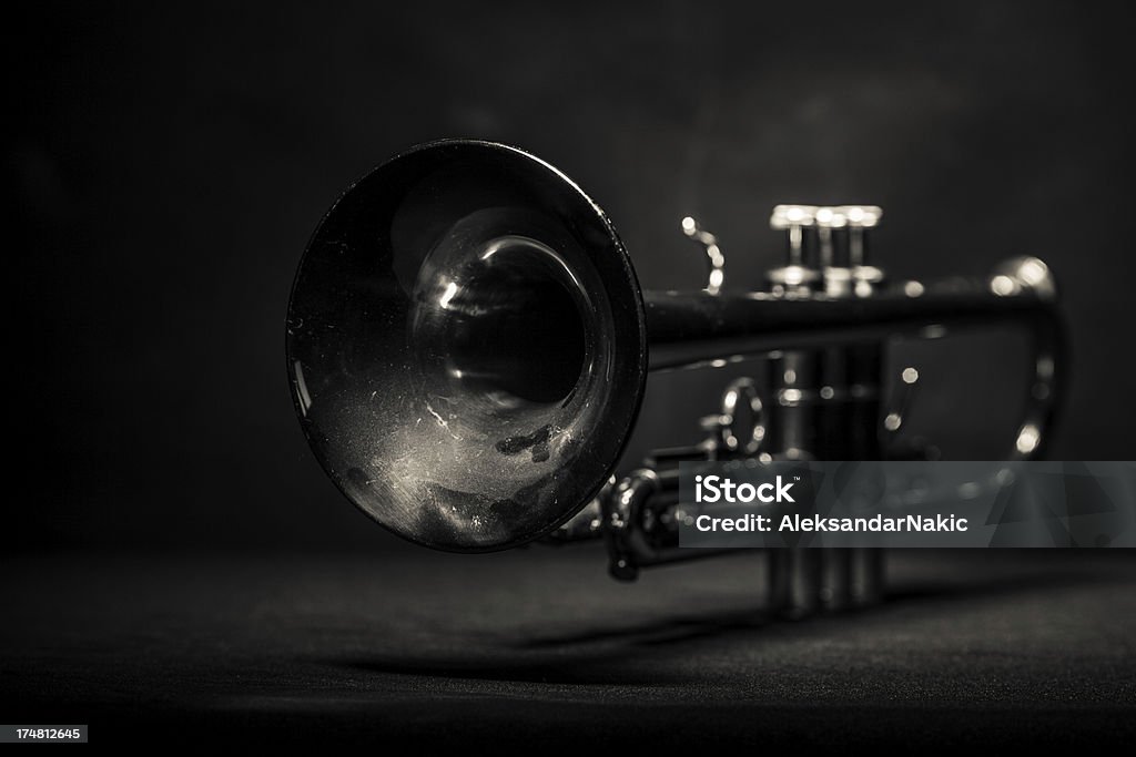 Trumpet Black Color Stock Photo