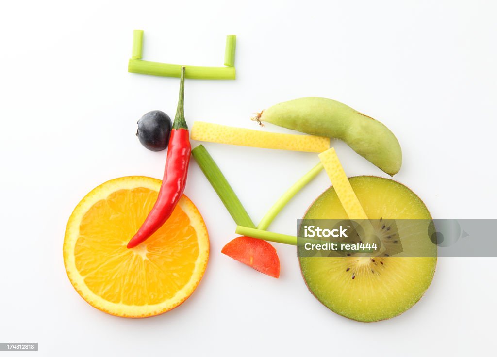 Bicicleta de Legumes e frutas estilo - Royalty-free Alimentação Saudável Foto de stock