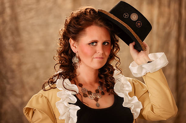 istock Steampunk Woman With Hat and Ruffled Jacket 174813088