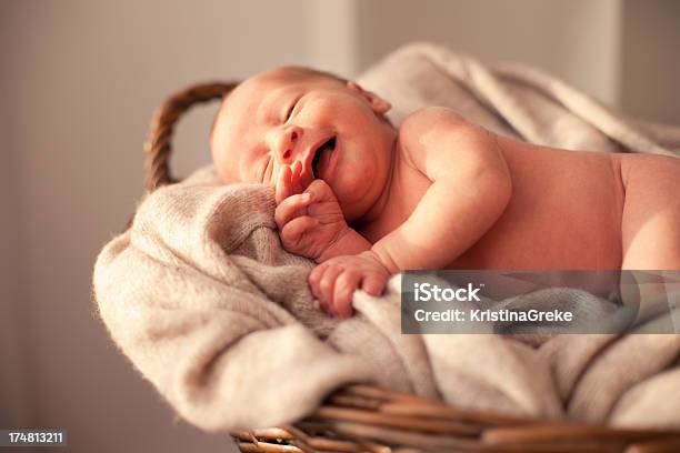 Recién Nacido Sonrisa Foto de stock y más banco de imágenes de Bebé - Bebé, Prematuro, 0-1 mes