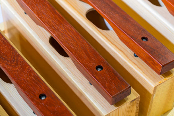istock Xylophone closeup, wooden percussion instrument 1748132301