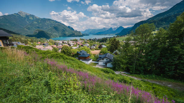istock A panoramic view of the alpine lake Wolfgangsee 1748135397