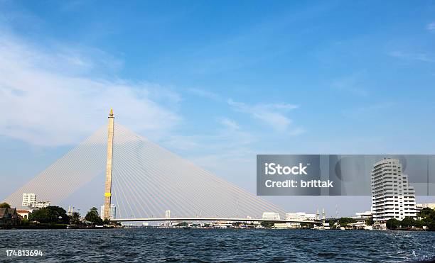 Rama Viii Suspension Bridge Chao Praya River - zdjęcia stockowe i więcej obrazów Azja - Azja, Azja Południowo-Wschodnia, Bangkok