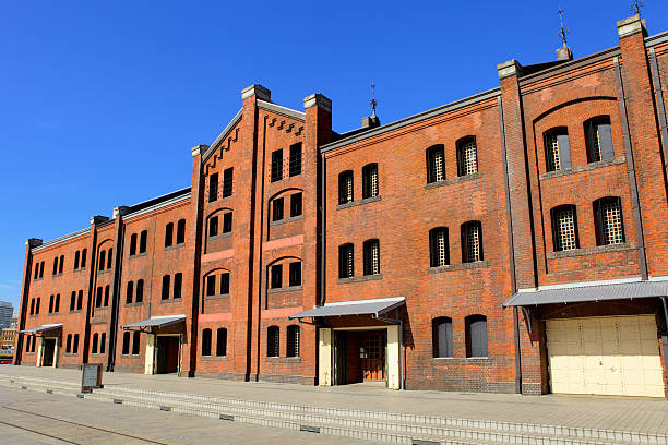 istock Red brick old warehouse in Yokohama , Japan 174813816