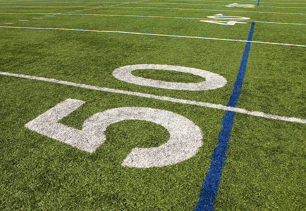 istock football field 50 yard line 174814123