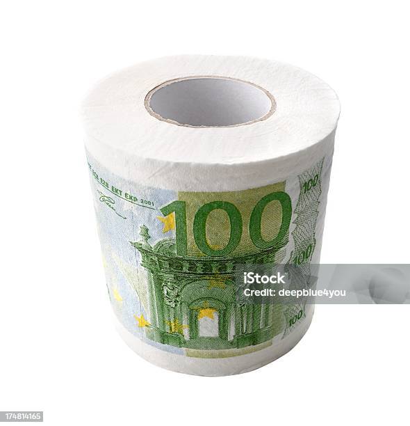 Cem Euros Toilett Papel Em Branco - Fotografias de stock e mais imagens de Acessório - Acessório, Artificial, Artigo de Higiene Pessoal