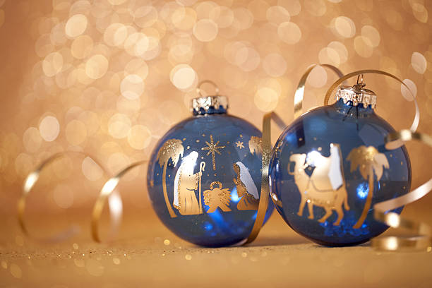 istock Nativity Scene on a Christmas Bauble 174814411