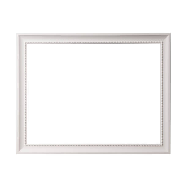 istock White blank picture frame, realistic horizontal picture frame. Empty white picture frame, mockup template isolated on white background. 1748149871
