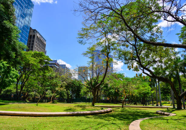 istock Gardens and skyscrapers in Manila, Philippines 1748151077