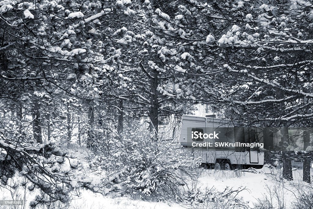 Zima Kuchenka w Pike National Forest - Zbiór zdjęć royalty-free (Samochód turystyczny)