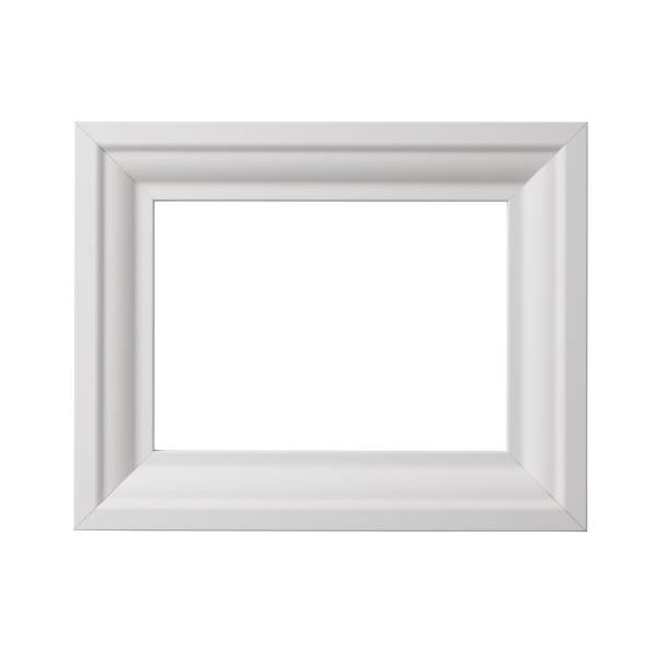 istock White blank picture frame, realistic horizontal picture frame. Empty white picture frame, mockup template isolated on white background. 1748153916