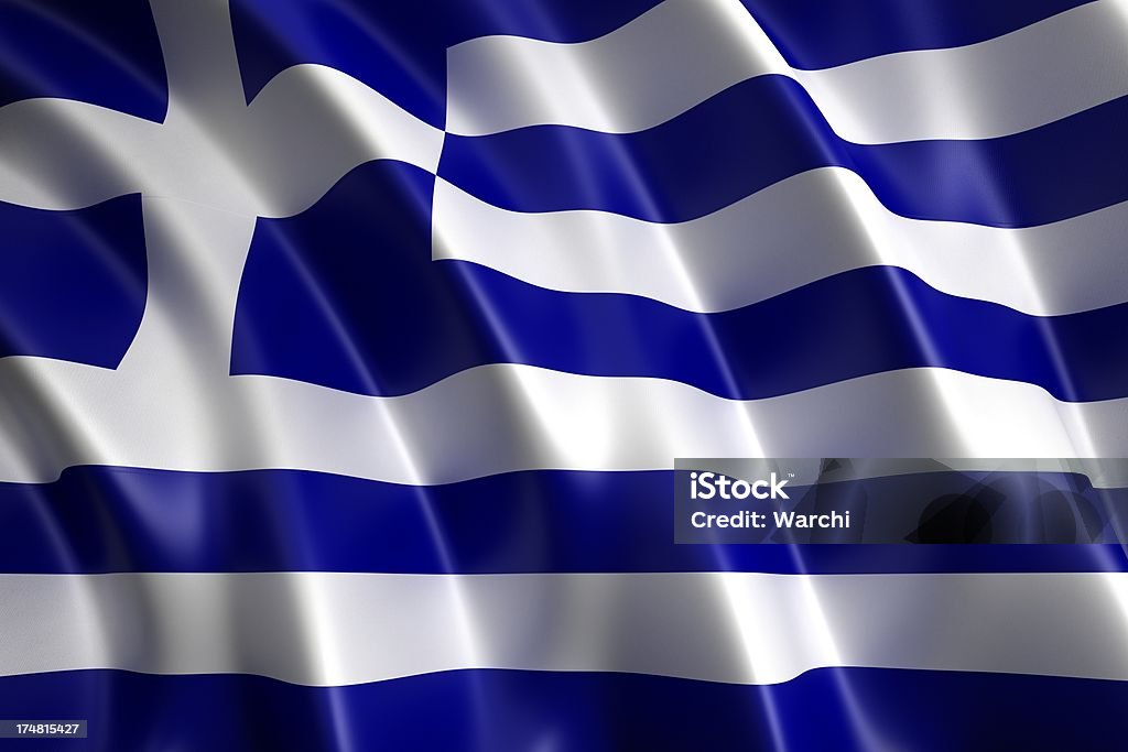 Bandera griega - Foto de stock de Bandera libre de derechos