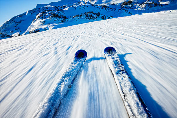 istock Alpine downhill skiing on sunny day 174815593
