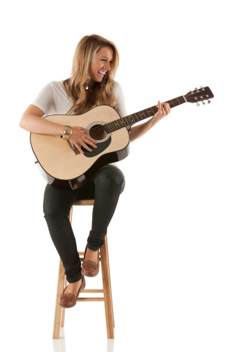 Smiling woman playing a guitarhttp://www.twodozendesign.info/i/1.png