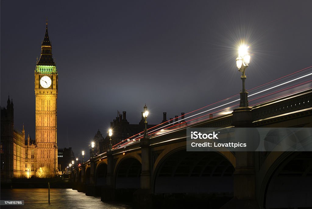De nuit Pont de Westminster et Big Ben. Londres, Angleterre. - Photo de Angleterre libre de droits