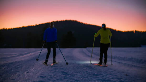 istock Two women skiing on snowy mountain slope 1748161498