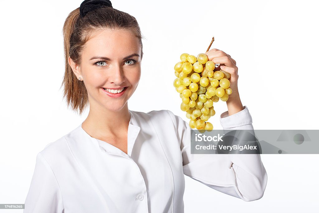 Junge schöne Frau mit Früchten - Lizenzfrei Abnehmen Stock-Foto