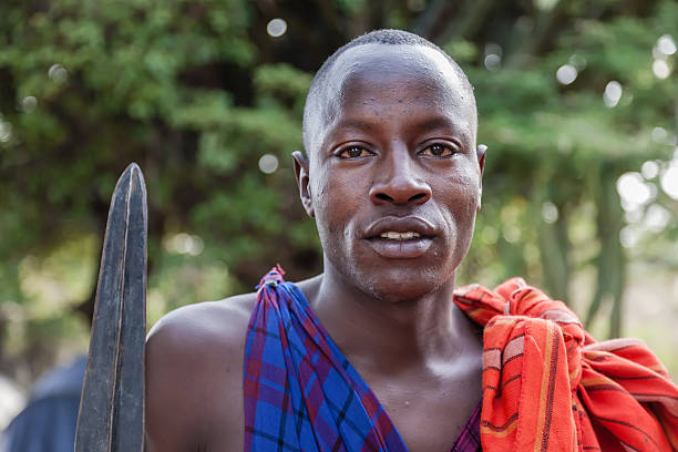 Masai man Close-up portrait of Masai man kenyan man stock pictures, royalty-free photos & images