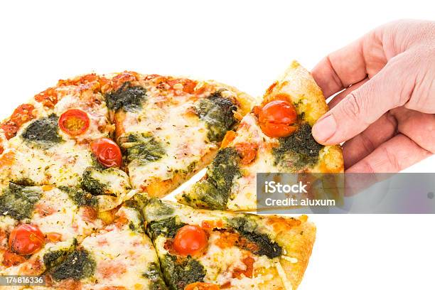 Pizza - zdjęcia stockowe i więcej obrazów Białe tło - Białe tło, Chwytać, Część