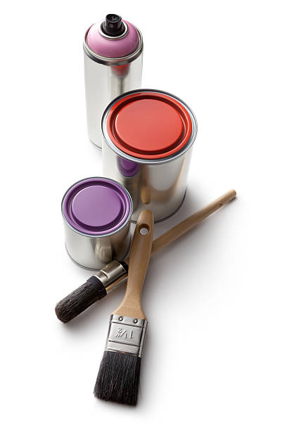 istock Paint: Paint, Paintbrush and Spray Can Isolated on White Background 174816409